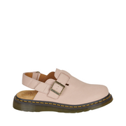 Nubuck Mule Milled Powdered Pink with Adjustable Buckle and Foam Sole - Comfort and Elegance for Everyday Wear