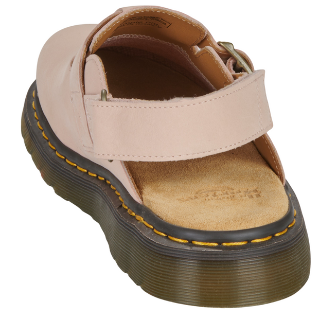 Nubuck Mule Milled Powdered Pink with Adjustable Buckle and Foam Sole - Comfort and Elegance for Everyday Wear