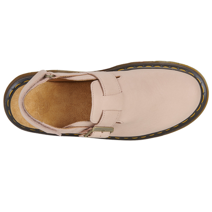 Mule en Nubuck Milled Rose Poudré avec Boucle Ajustable et Semelle Mousse - Confort et Élégance au Quotidien