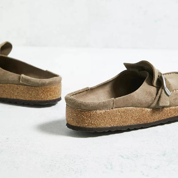 Mules Femmes Orthopédiques en Cuir Noir – Confort Optimal, Taille 6, Design Élégant pour Usage Quotidien