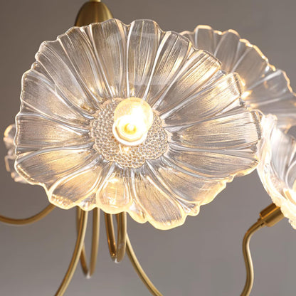 Chandelier en verre de Murano élégant - Un chef-d'œuvre de design artistique et d'une douce lueur ambiante