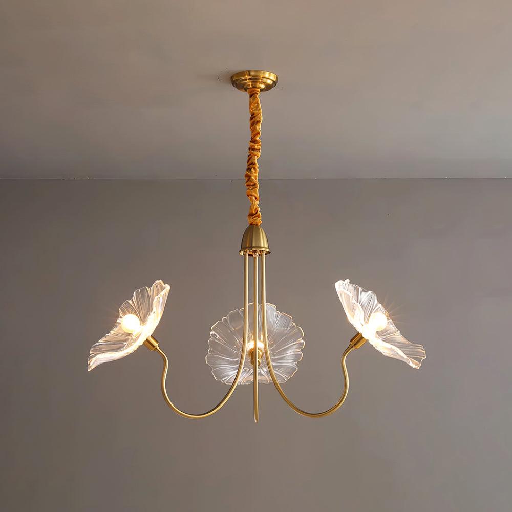 Chandelier en verre de Murano élégant - Un chef-d'œuvre de design artistique et d'une douce lueur ambiante
