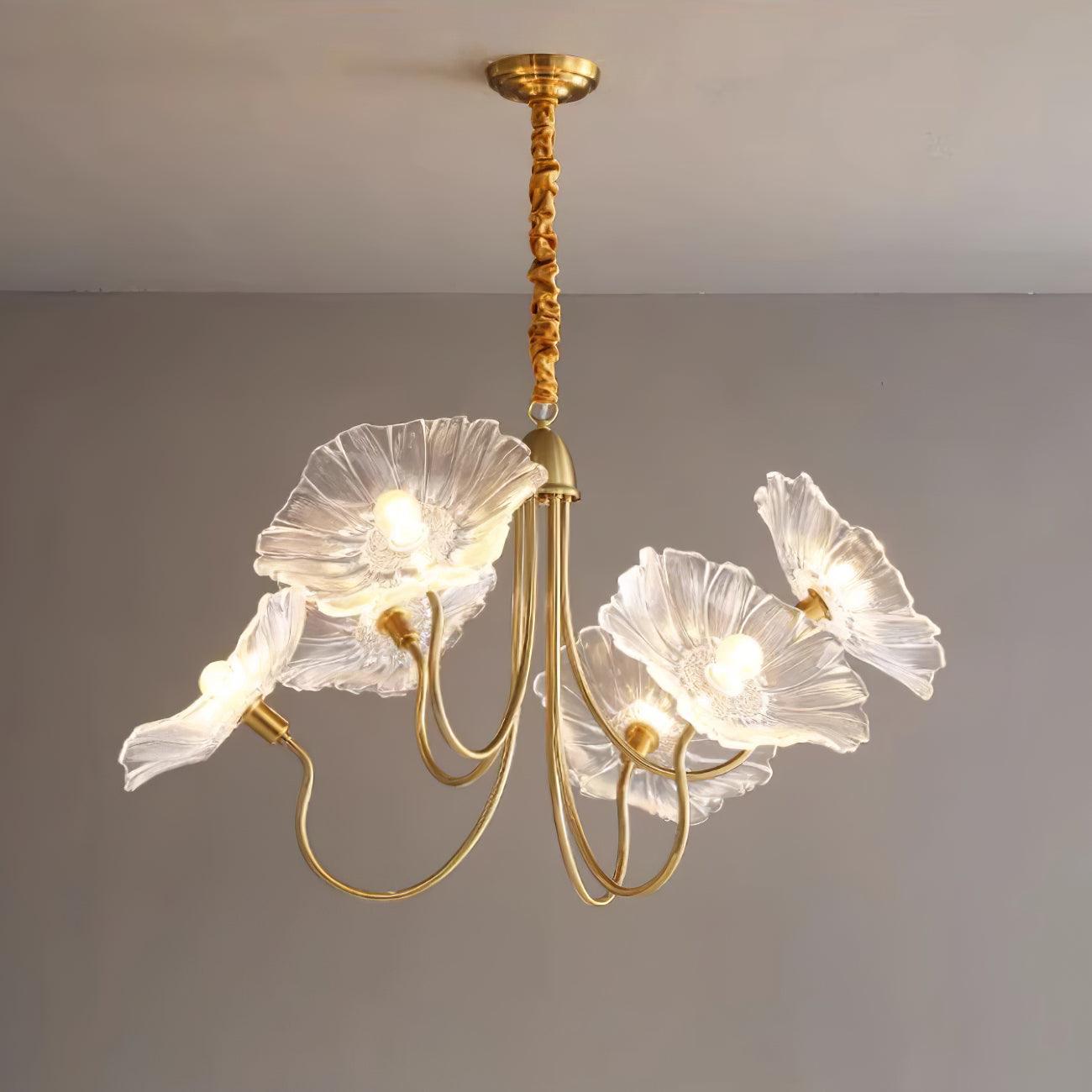 Chandelier en verre de Murano élégant - Un chef-d'œuvre de design artistique et d'une douce lueur ambiante
