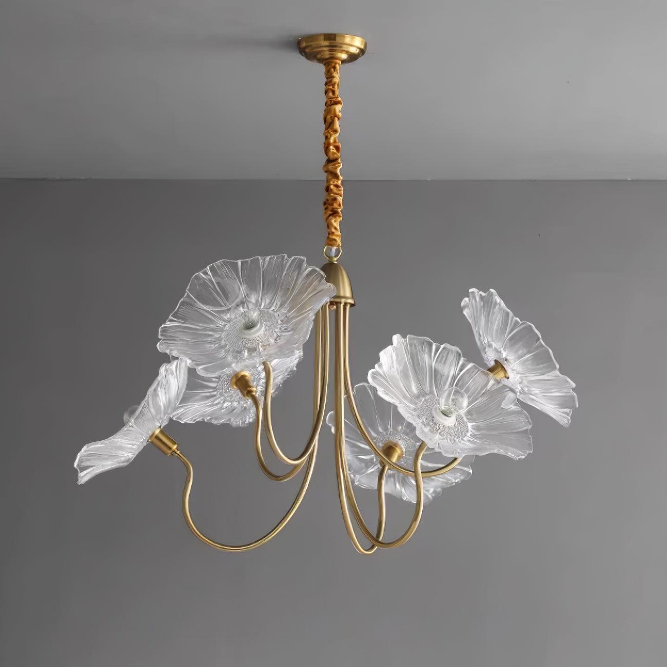 Chandelier en verre de Murano élégant - Un chef-d'œuvre de design artistique et d'une douce lueur ambiante