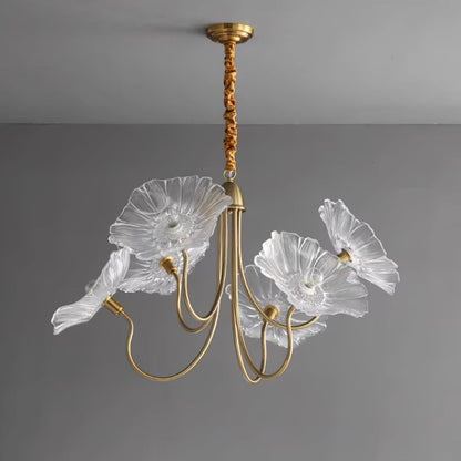 Chandelier en verre de Murano élégant - Un chef-d'œuvre de design artistique et d'une douce lueur ambiante
