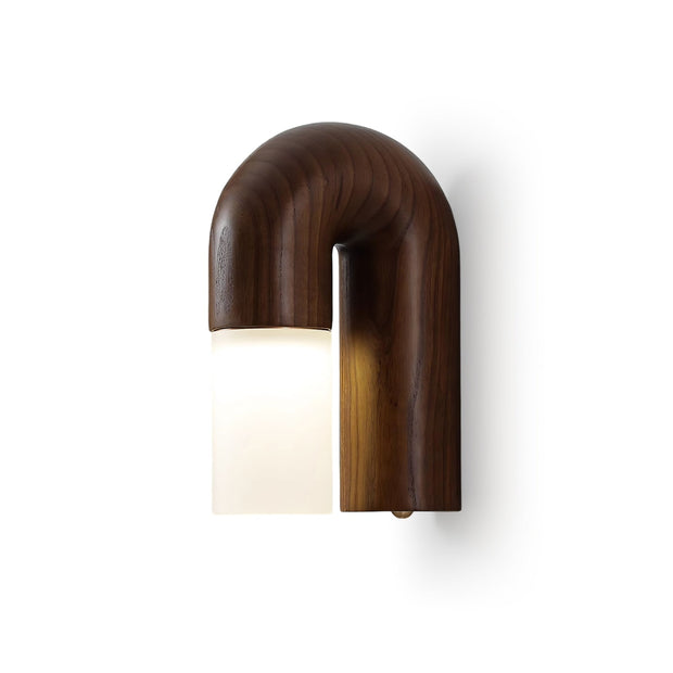 Elegant Arcus Wooden Wall Sconce – Chic LED Light Combining Wood and Metal for a Sophisticated Modern Look