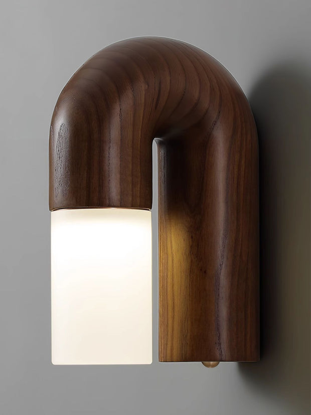 Elegant Arcus Wooden Wall Sconce – Chic LED Light Combining Wood and Metal for a Sophisticated Modern Look