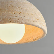 Elegant pendant lamp in natural marble – LED wall light with a design merging wood and marble