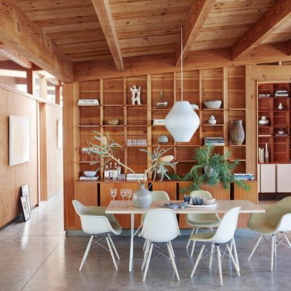 Elegant nordisk hängande lampa i trä och stål - Höj dina interiörer med modern elegans