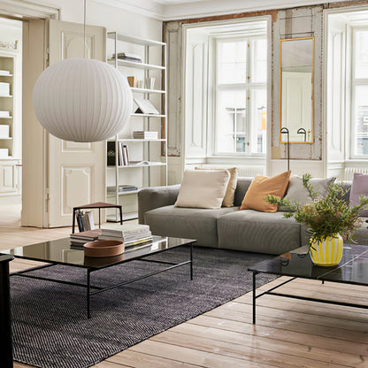 Nordische Chic Hangstoel – Elegant Hout- en Stalen Ontwerp Perfect voor Verfijnde Ruimtes