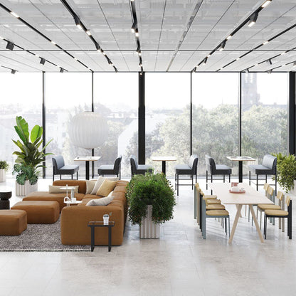 Nordische Chic Hangstoel – Elegant Hout- en Stalen Ontwerp Perfect voor Verfijnde Ruimtes