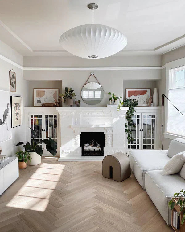 Mixed wood chandelier inspired by Scandinavian design – Stylish elegance for modern spaces