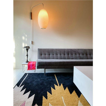 Vägglampa Nelson – Elegant modern design från 1950-talet med valnötsträ och metall