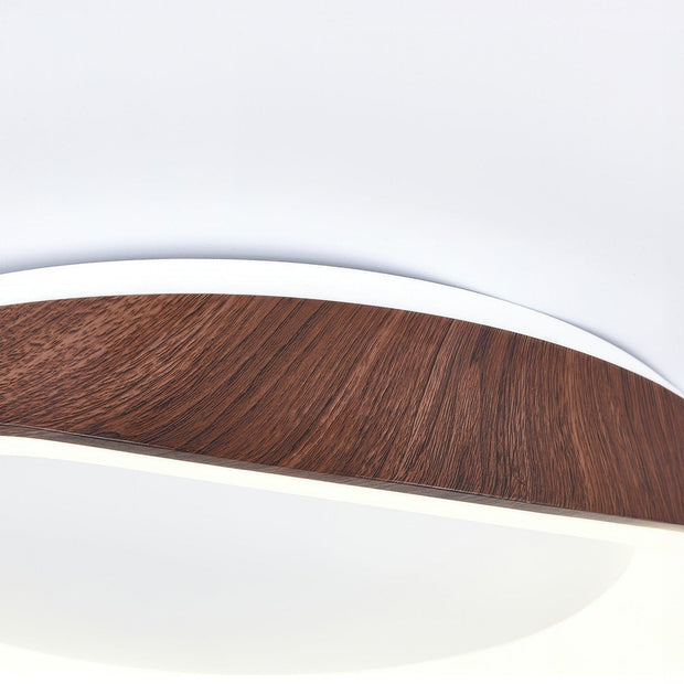 Chic Scandinavian LED ceiling light – Elegant wood and metal aesthetic with a soft glow