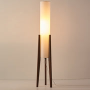 Elegant retro Nordic walnut floor lamp with fabric lampshade