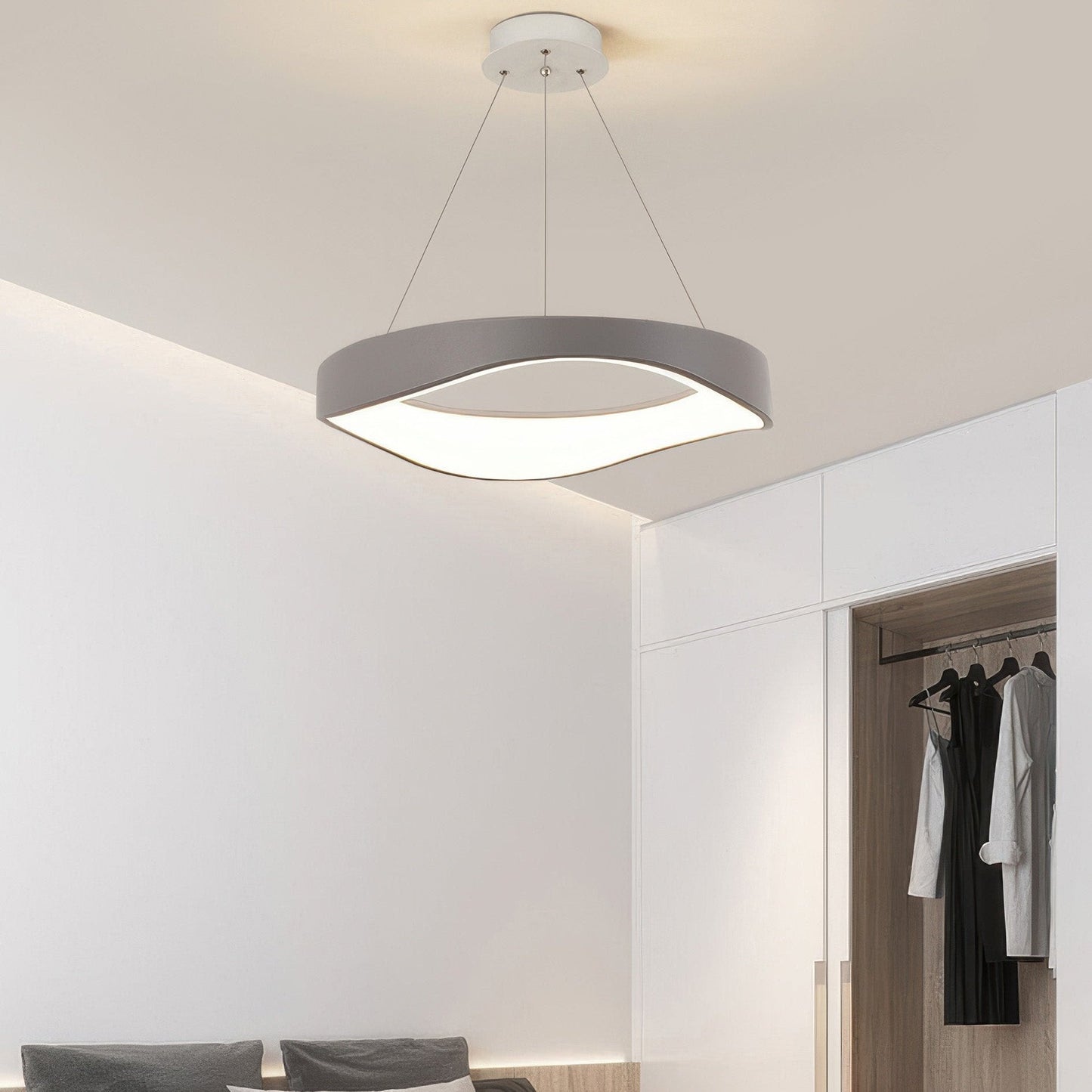 Suspension LED ronde moderne et élégante – Éclairage écoénergétique stylé pour un look minimaliste chic