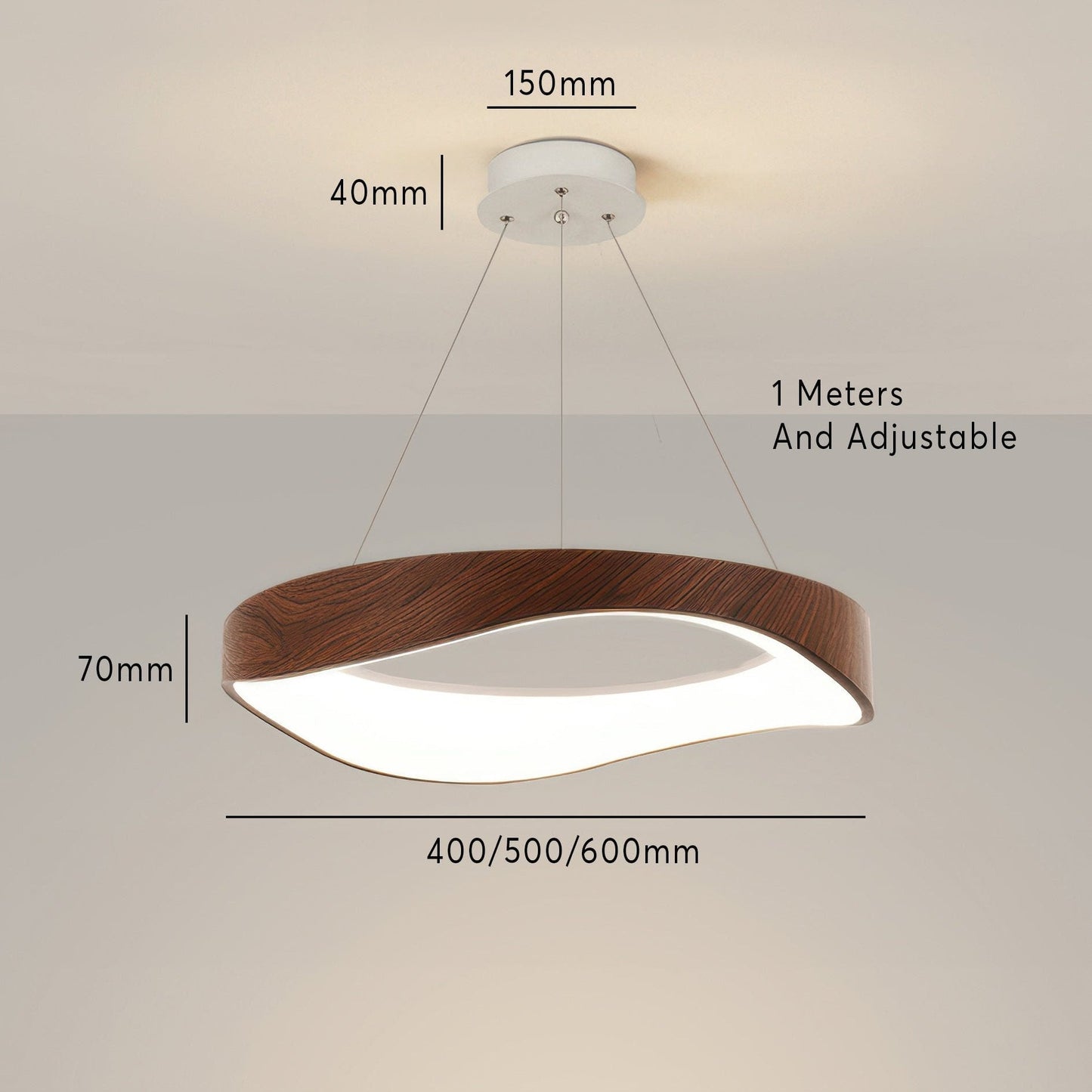 Suspension LED ronde moderne et élégante – Éclairage écoénergétique stylé pour un look minimaliste chic