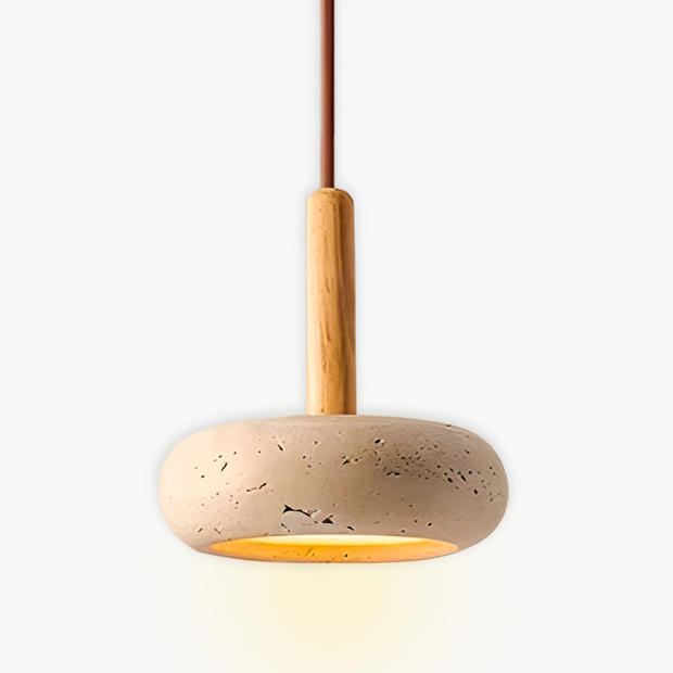 Travertine Pendant Light Osho – Exquisite Natural Stone Design Enhanced by Elegant LED Lighting