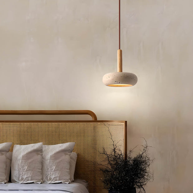 Travertine Pendant Light Osho – Exquisite Natural Stone Design Enhanced by Elegant LED Lighting