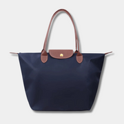 Elegant Oxford shoulder bag – With refined faux leather details