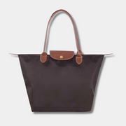 Elegant Oxford shoulder bag – With refined faux leather details