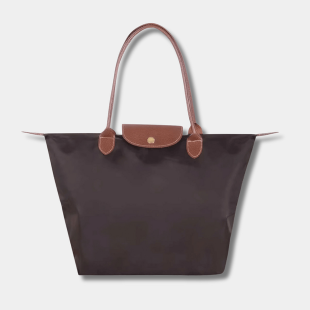 Elegant Oxford shoulder bag – With refined faux leather details