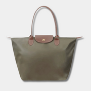 Elegant Oxford shoulder bag – With refined faux leather details