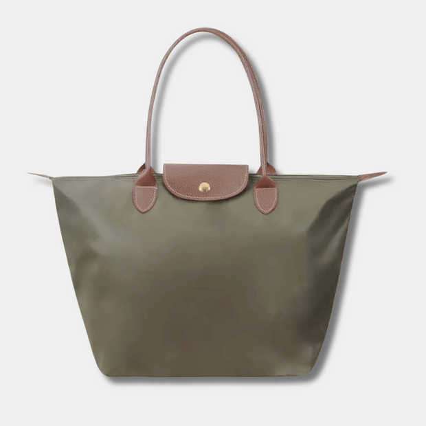 Elegant Oxford shoulder bag – With refined faux leather details