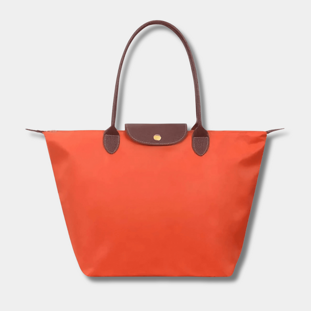 Elegant Oxford shoulder bag – With refined faux leather details