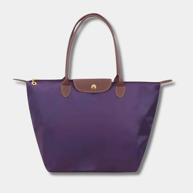 Elegant Oxford shoulder bag – With refined faux leather details