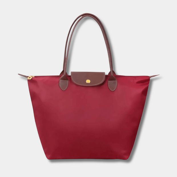 Elegant Oxford shoulder bag – With refined faux leather details