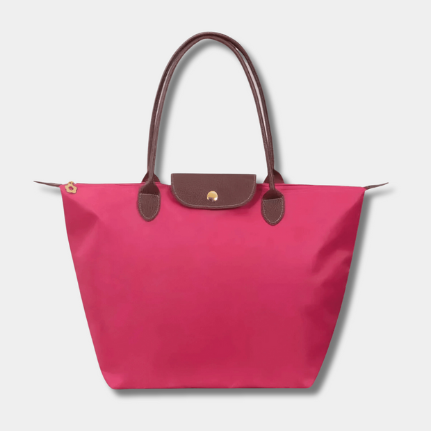 Elegant Oxford shoulder bag – With refined faux leather details
