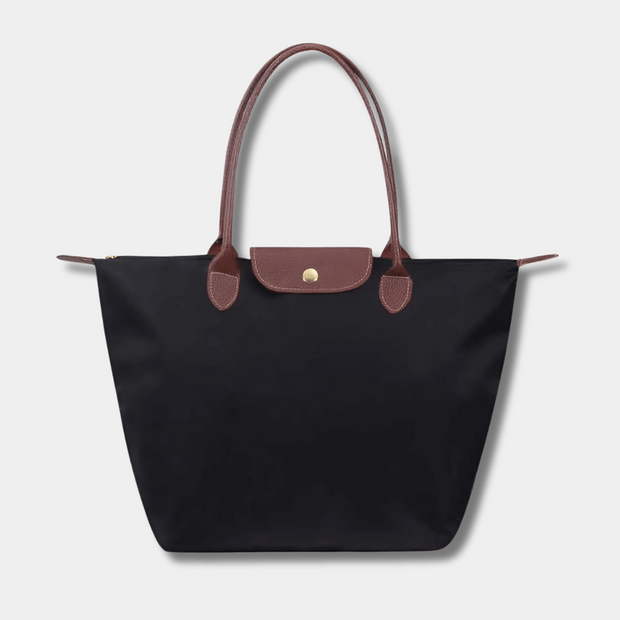 Elegant Oxford shoulder bag – With refined faux leather details