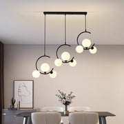 Modern and elegant LED chandelier - Glass and acrylic design perfect for living and dining spaces