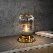 Elegant Nordic glass table lamp – Illuminate your space with modern elegance and a soft LED glow