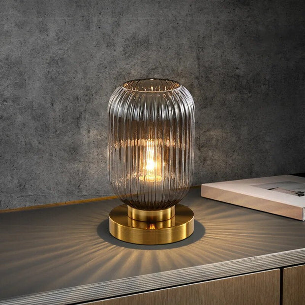 Elegant Nordic glass table lamp – Illuminate your space with modern elegance and a soft LED glow