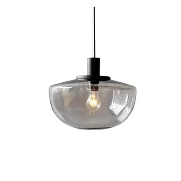 Elegant globe glass pendant - Chic metal and glass design perfect for dining and kitchen spaces