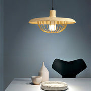 Scandinavian style wooden pendant – Chic industrial hanging lamp
