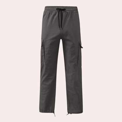 Pantalon Cargo Homme en Coton, Confort Optimal et Style Moderne avec Poches Pratiques - Idéal pour Bureau et Loisirs