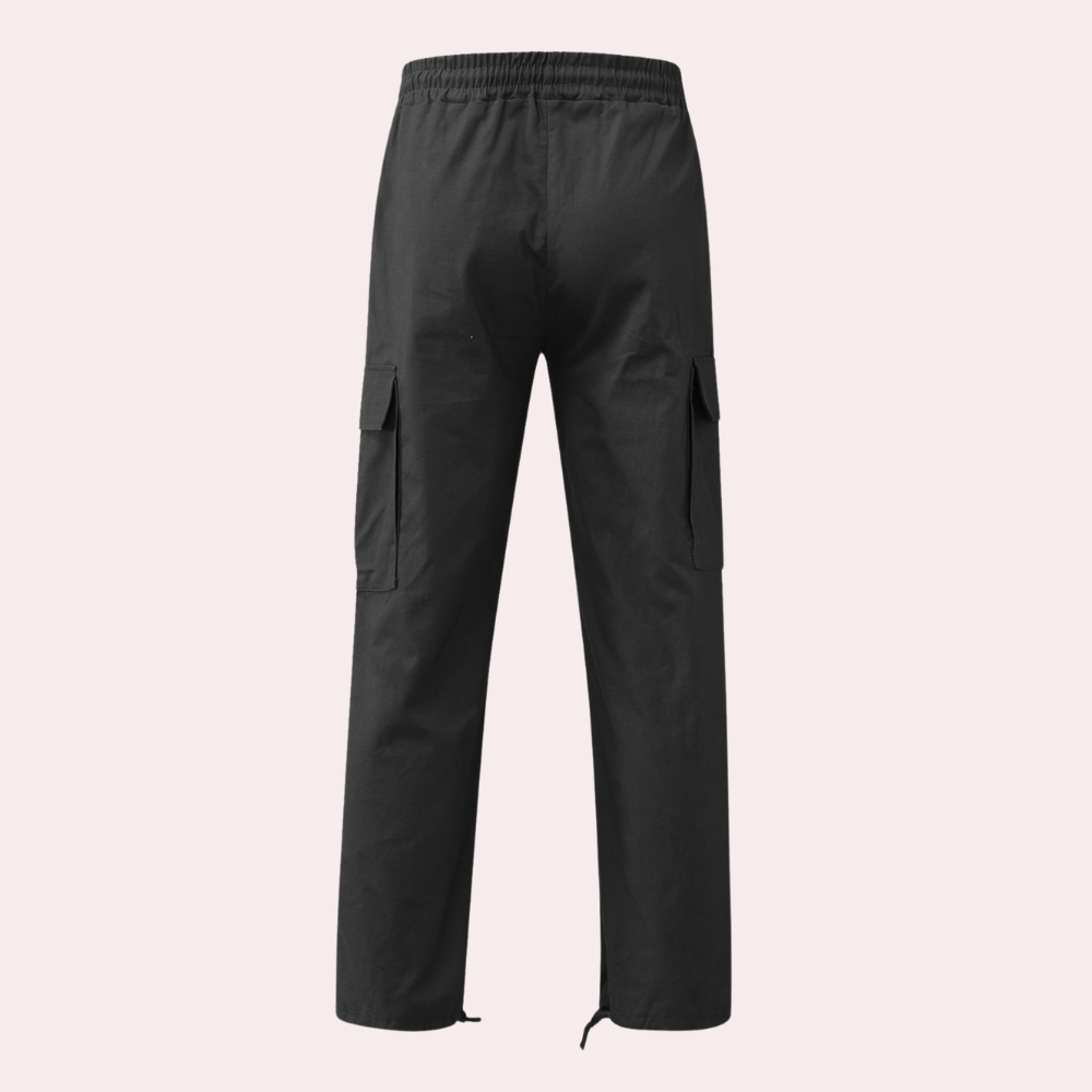 Pantalon Cargo Homme en Coton, Confort Optimal et Style Moderne avec Poches Pratiques - Idéal pour Bureau et Loisirs