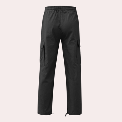 Pantalon Cargo Homme en Coton, Confort Optimal et Style Moderne avec Poches Pratiques - Idéal pour Bureau et Loisirs