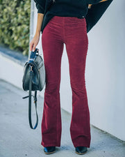 Women's Flowing Flared Pants High Waist – Elegant and Comfortable in Multiple Colors