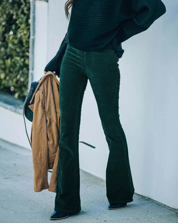 Women's Flowing Flared Pants High Waist – Elegant and Comfortable in Multiple Colors