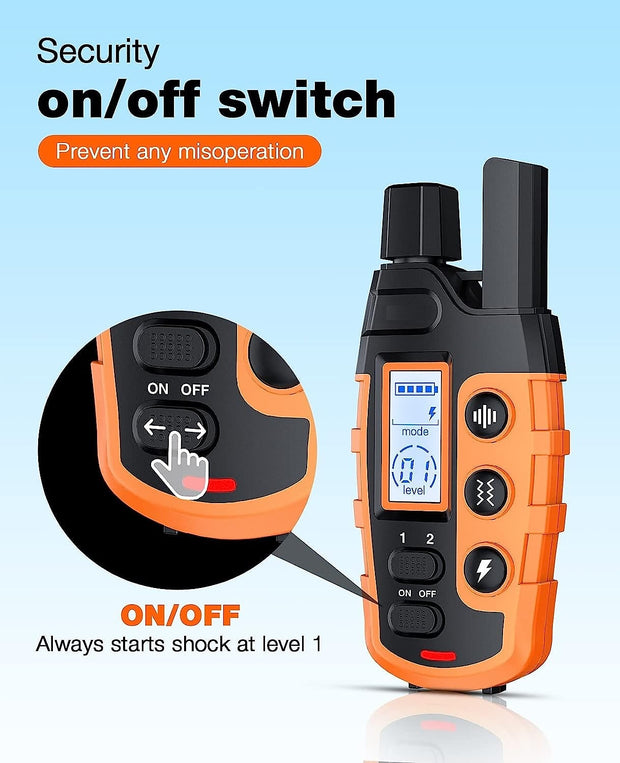 Collier de dressage pour chien rechargeable étanche 1000m avancé pour un entraînement efficace