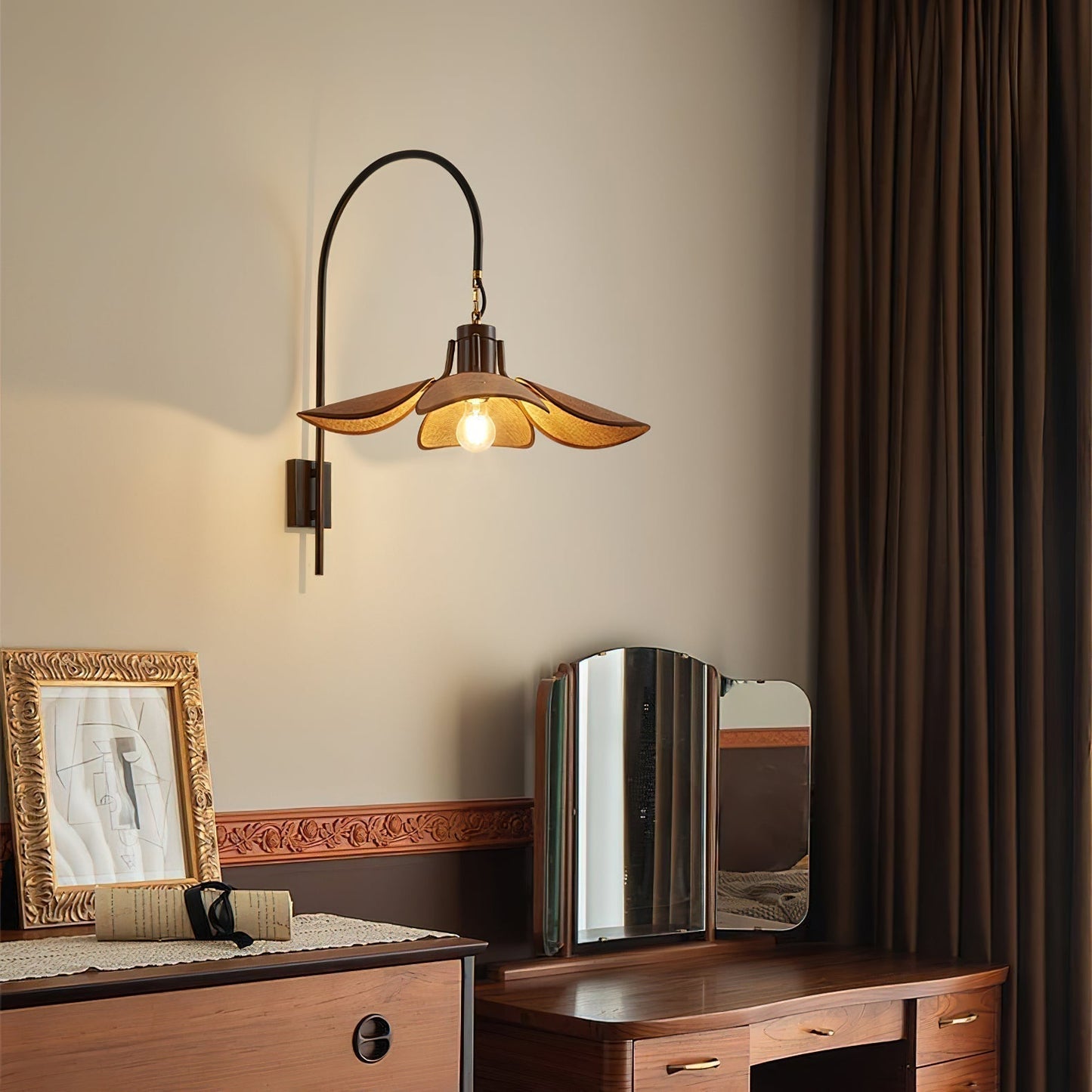 Applique Murale Florale Élégante – Design Fleur de Pétale pour une Lumière Douce et Ambiante