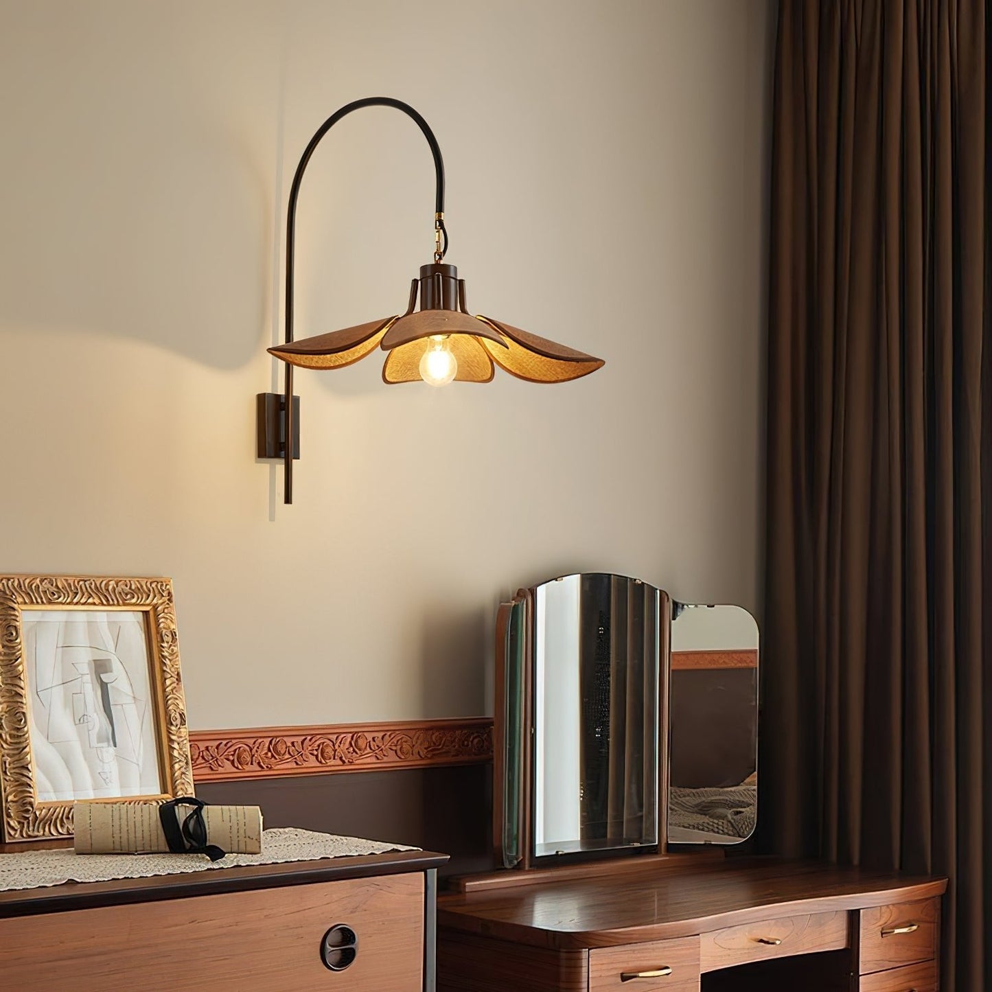 Applique Murale Florale Élégante – Design Fleur de Pétale pour une Lumière Douce et Ambiante