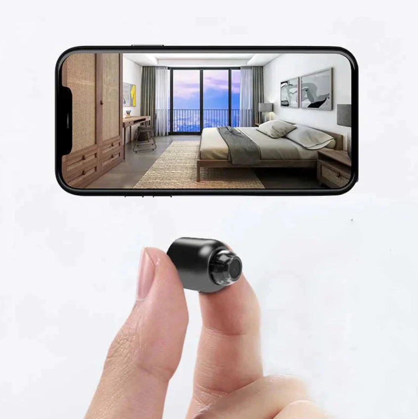 Compact WiFi security camera – Night vision for discreet indoor monitoring