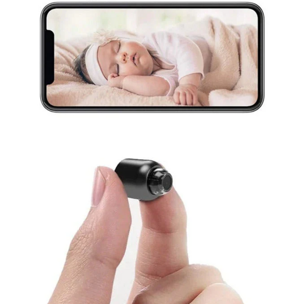 Compact WiFi security camera – Night vision for discreet indoor monitoring