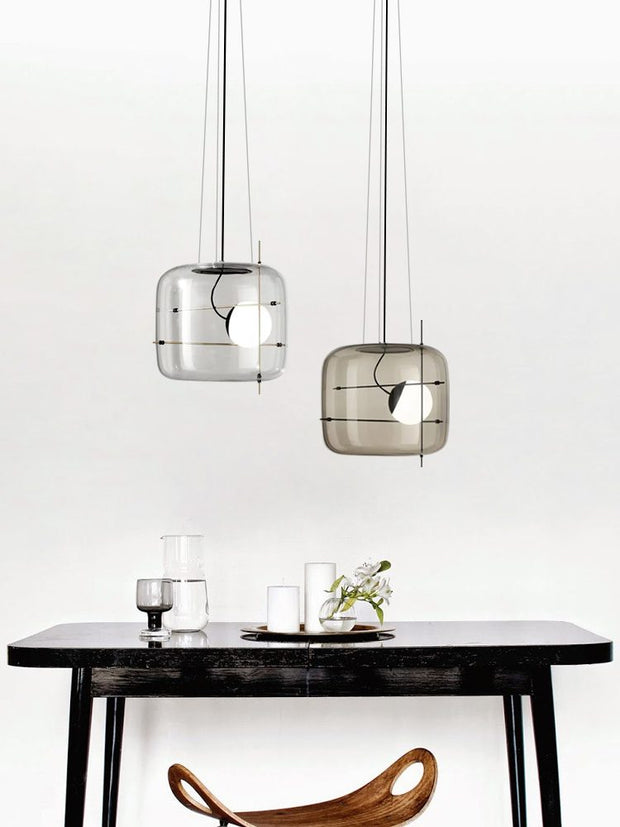 Suspension en Verre Sleek Plot - Lampe LED Suspendue Élégante pour une Ambiance Chaleureuse