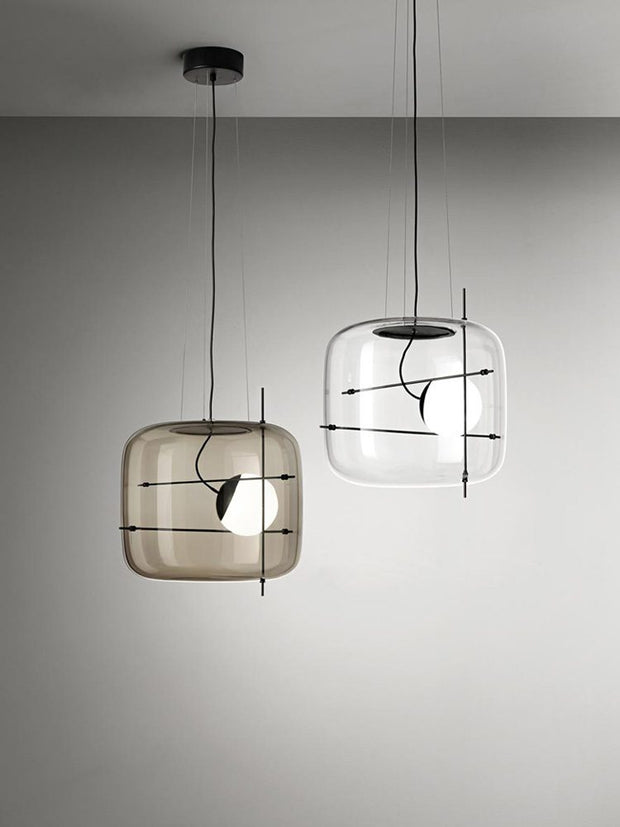 Suspension en Verre Sleek Plot - Lampe LED Suspendue Élégante pour une Ambiance Chaleureuse